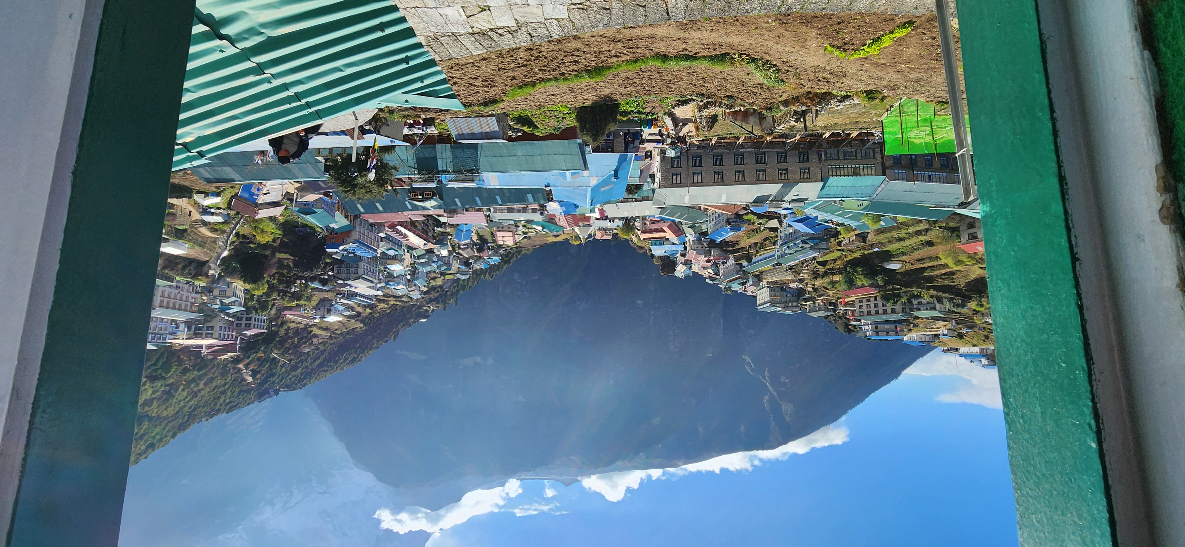 View from a hotel window in Namche Bazaar